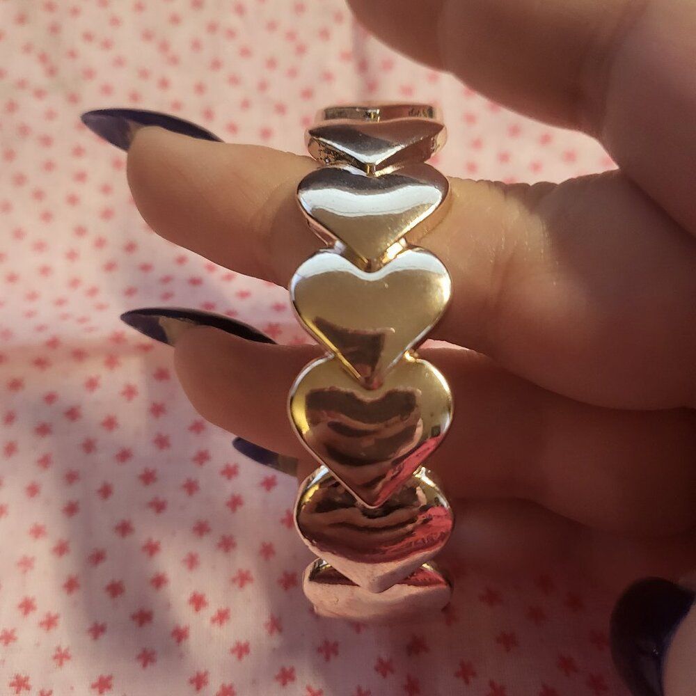 Love is in the air Heart Cuff Bracelet